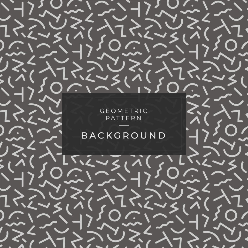 Geometric pattern memphis style background, shapes background Free Vector