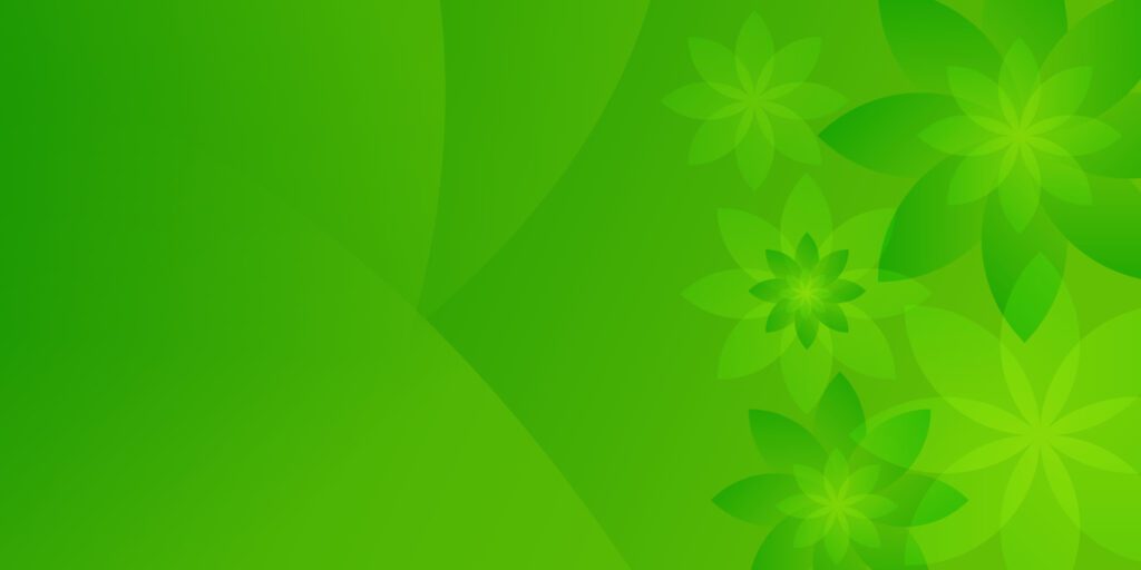 Green abstract background with flower gradient dynamic Free Vector