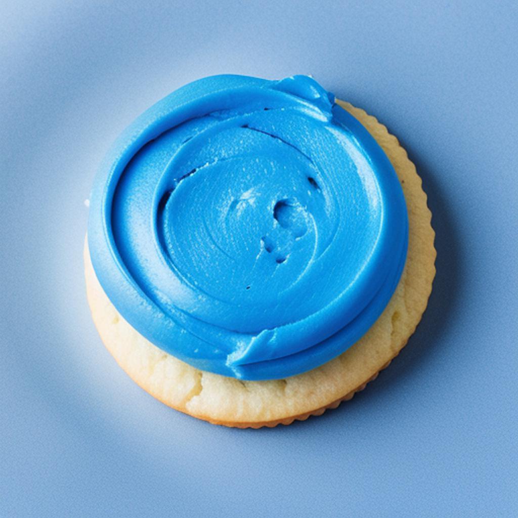 Blue cookie with blue by @ai_generated