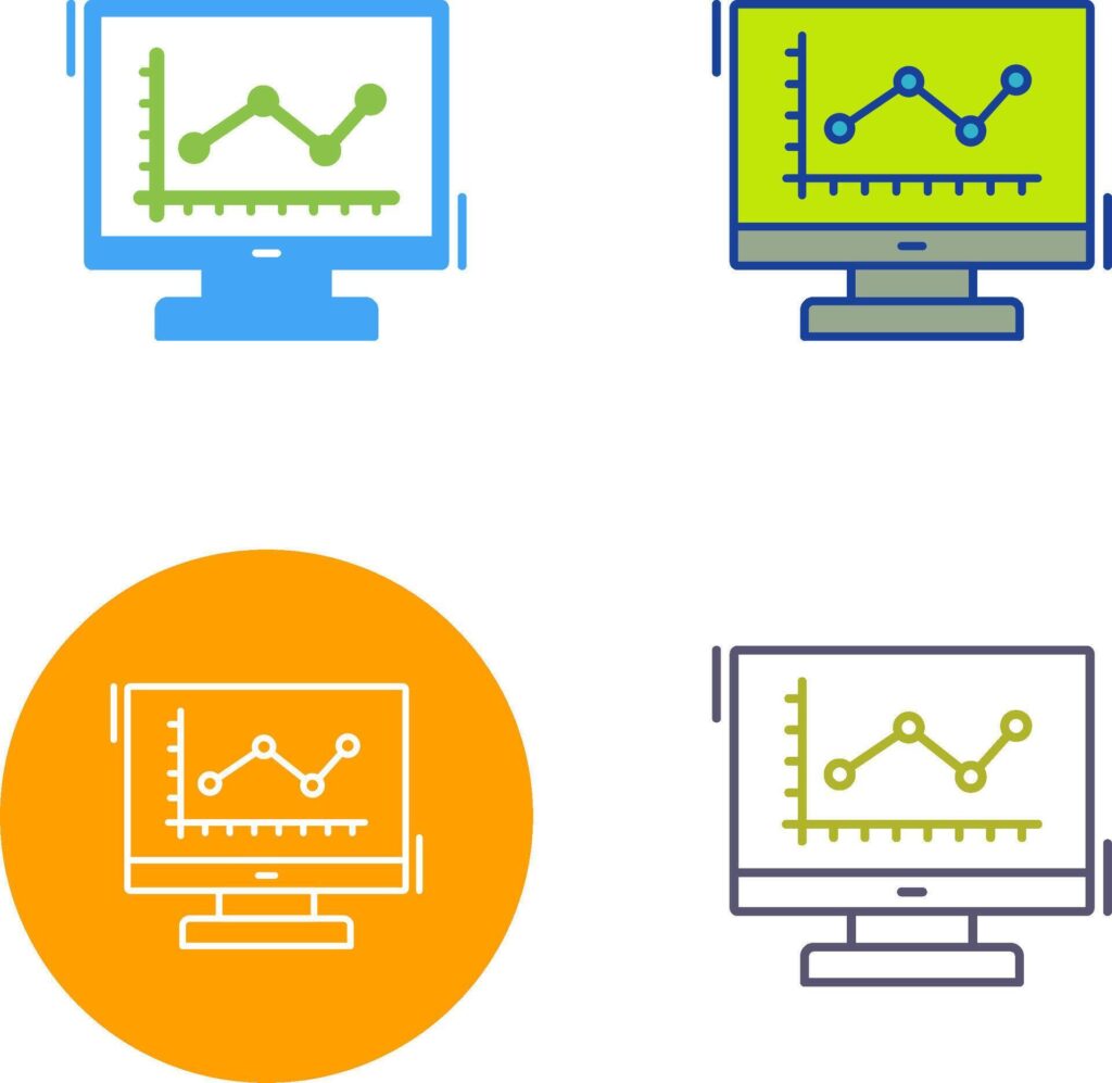 Line Chart Icon Design Stock Free