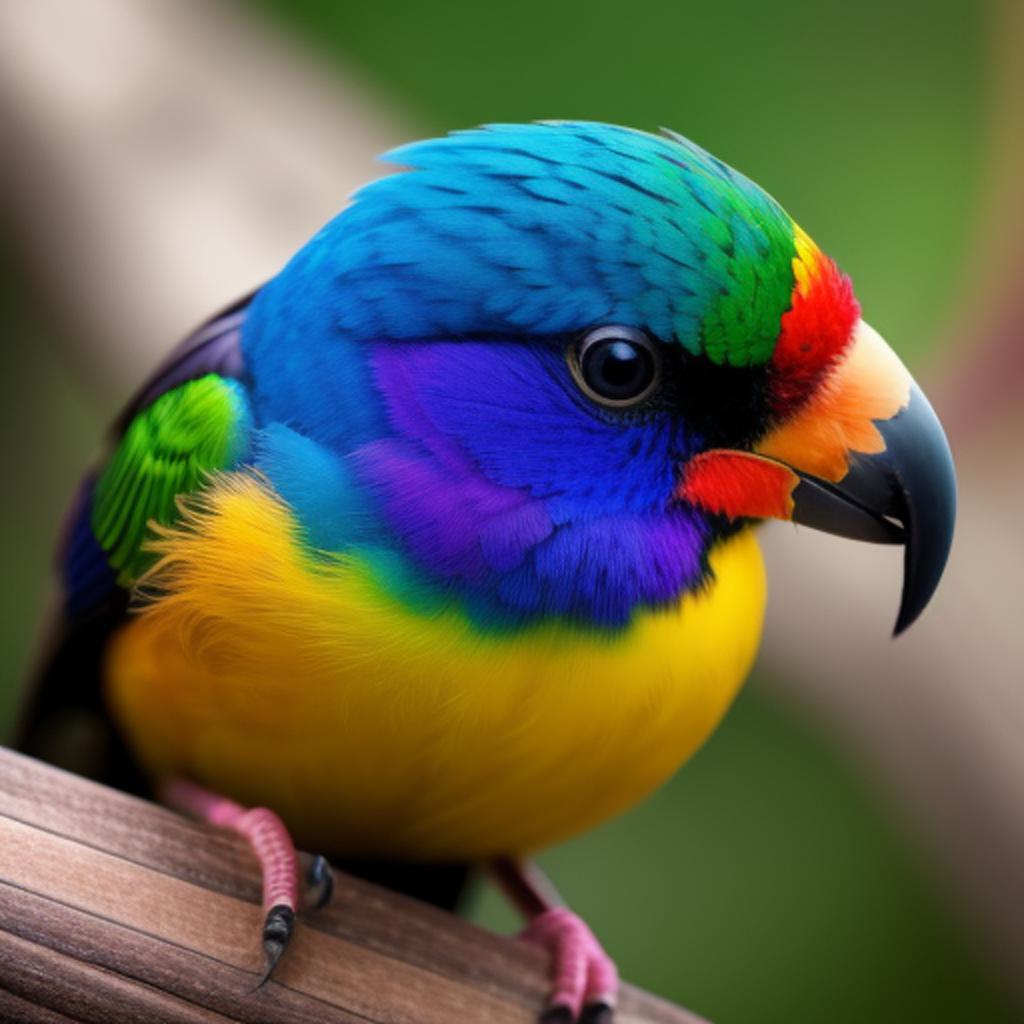 Rainbow bird by @nxpnfagn by @ai_generated