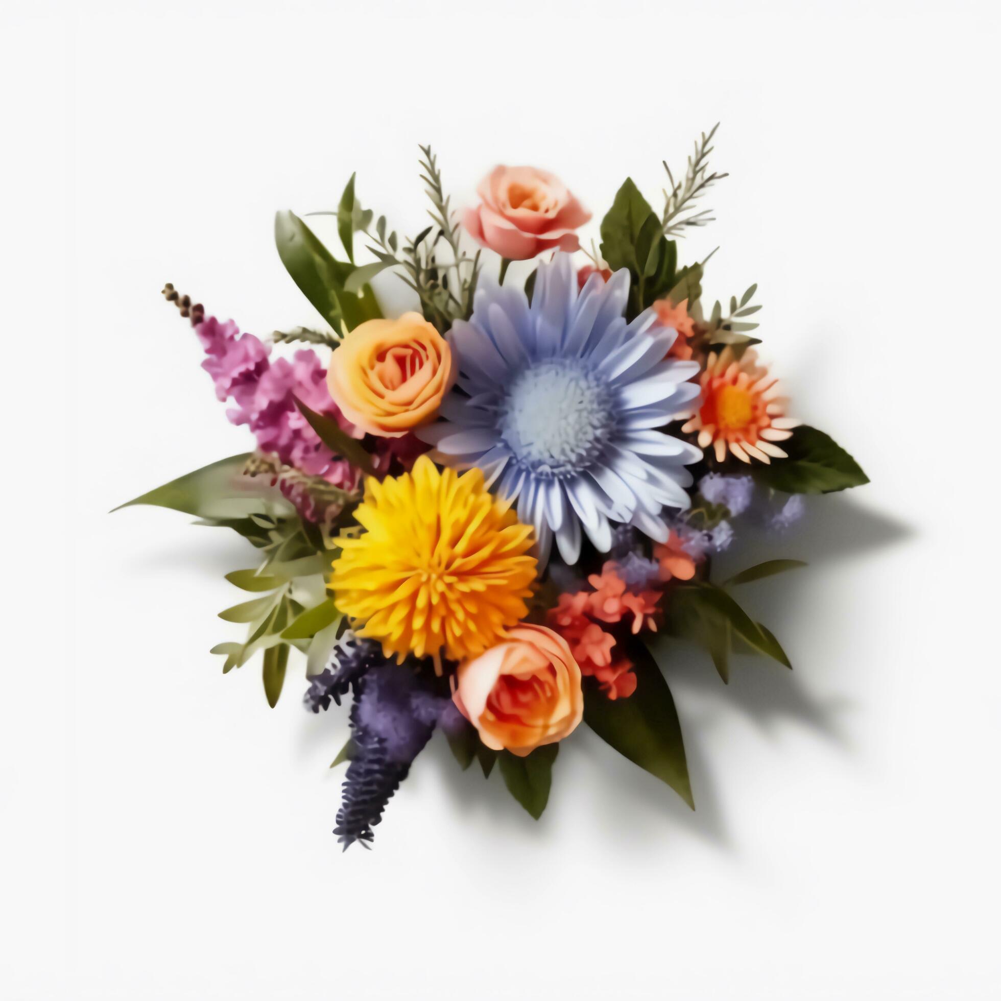 A colorful bouquet of flowers. AI Generated. Stock Free