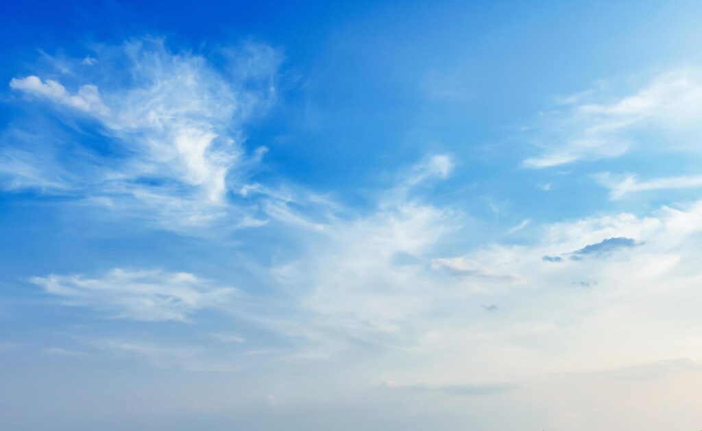 blue sky with white cloud view nature Stock Free