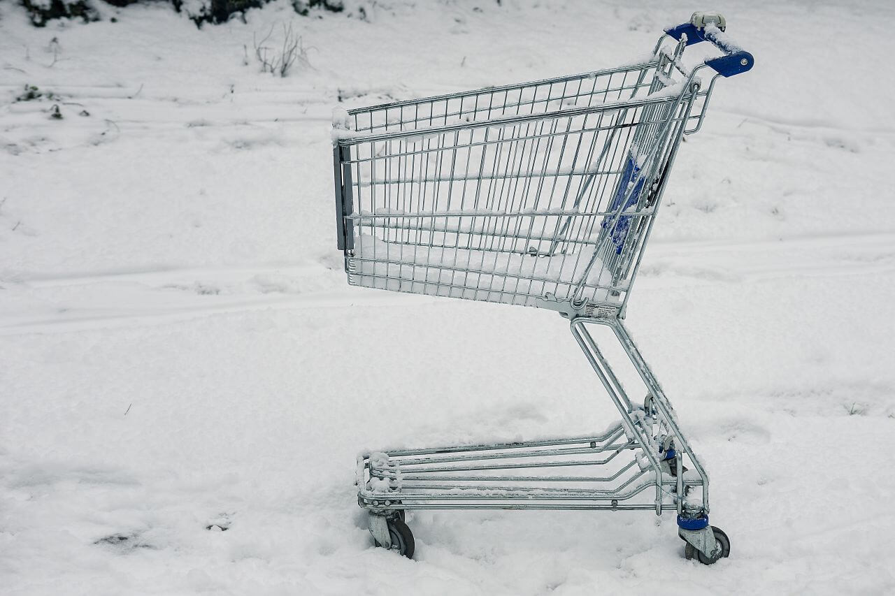 Shopping Cart Snow Stock Free