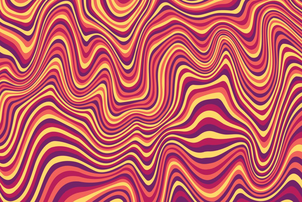 Abstract psychedelic groovy background. Abstract background. Free Vector