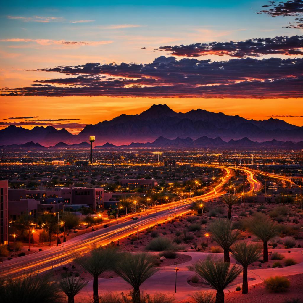 Phoenix Arizona sunset by by @ai_generated