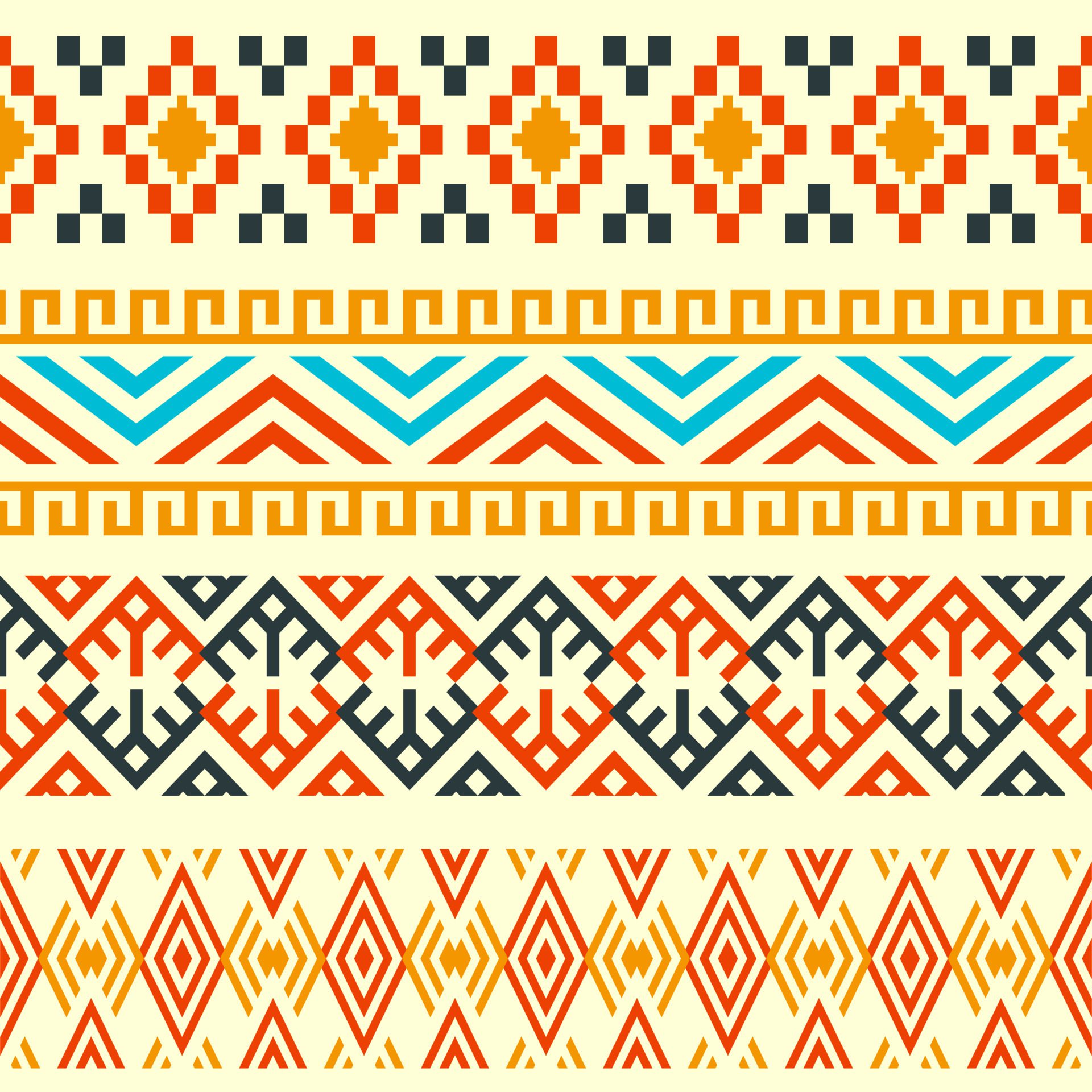 Ethnic Seamless Pattern In Native Style Free Vector