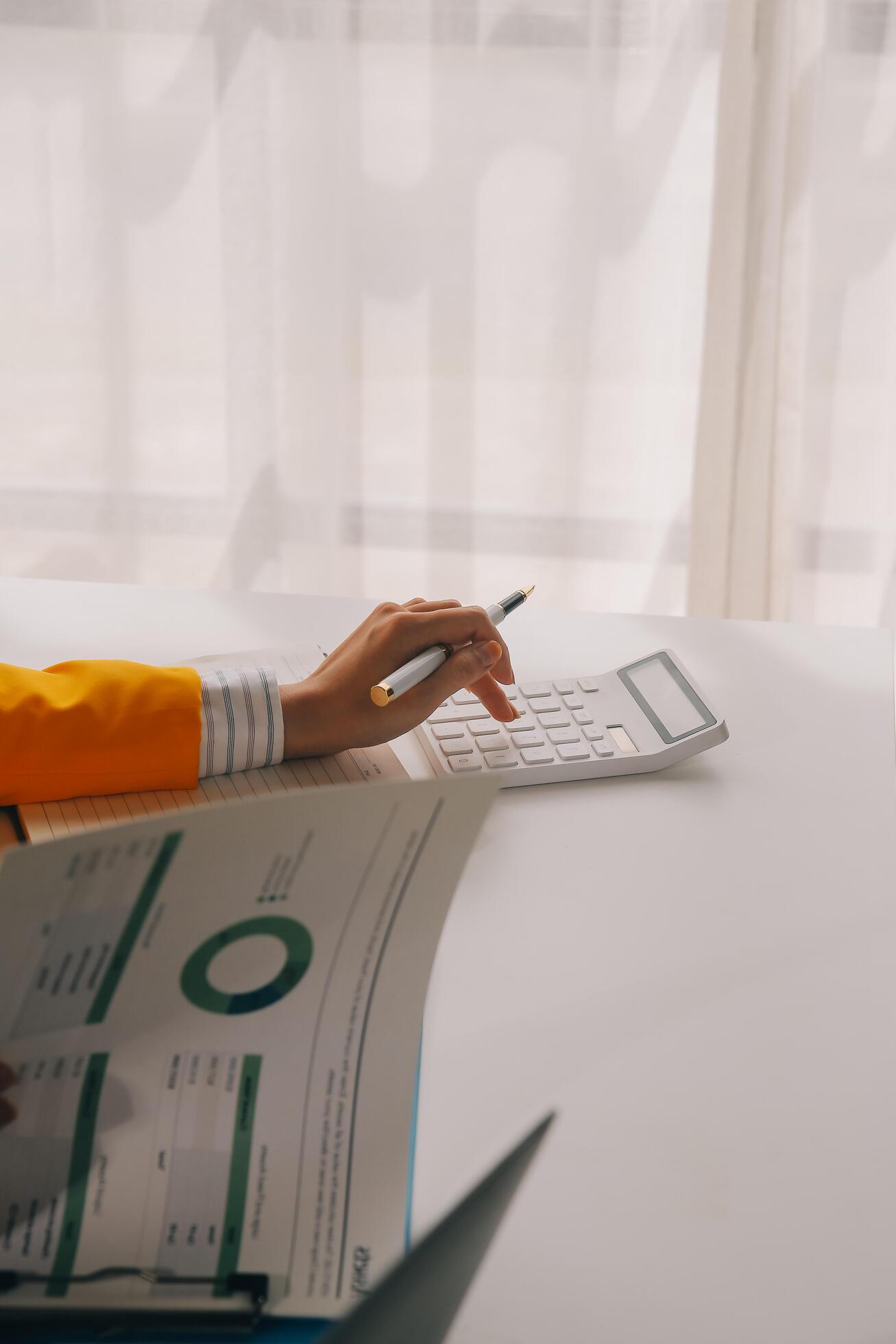 Cropped image of young asian businesswoman working on laptop computer at office. Business lifestyle, successful business concept. Stock Free