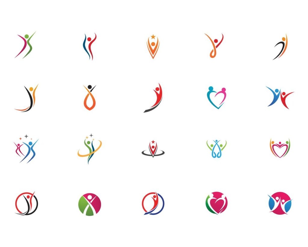 Health people Human character logo sign illustration vector Stock Free