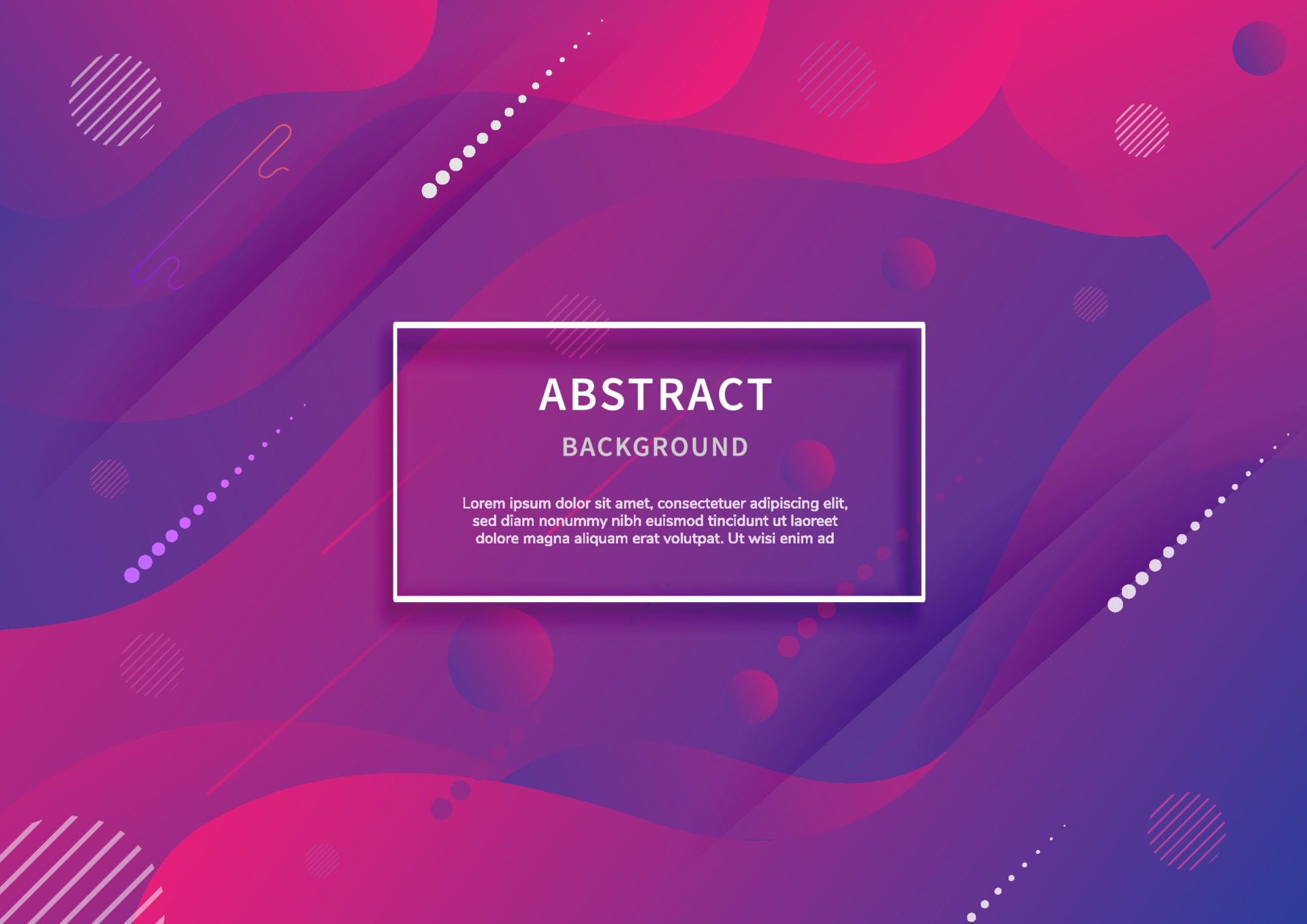 Abstract geometric background. Liquid shape. Minimal pattern. Blue and pink gradient colors design background. Modern concept with vibrant gradient. Free Vector