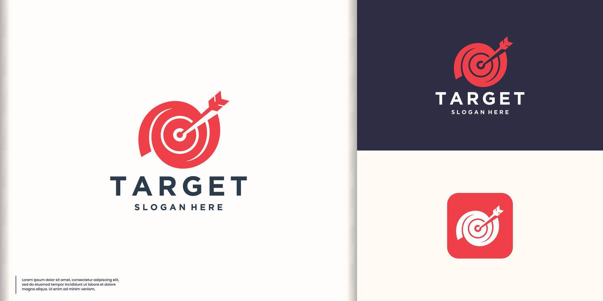 arrow right on target logo icon design Stock Free