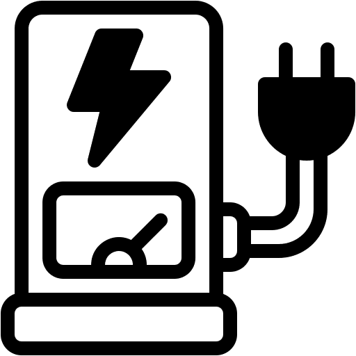 Electric, station, ecology icon