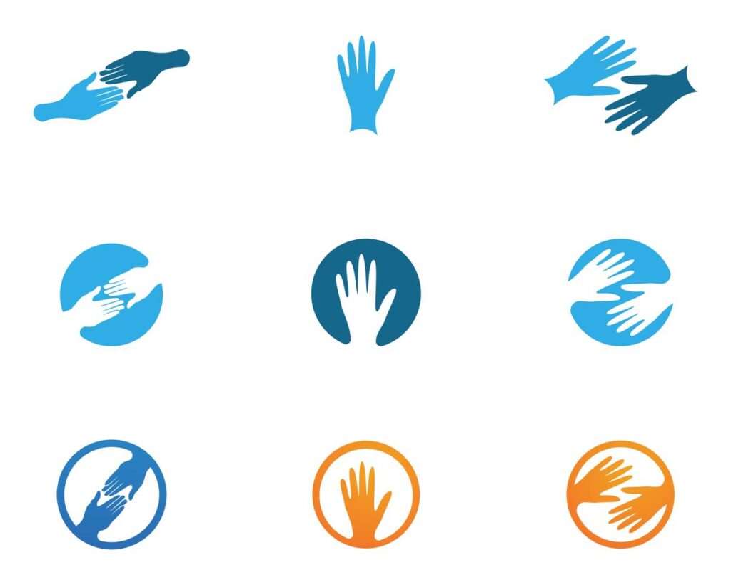 Hand Care Logo Template vector icon Business symbols Stock Free