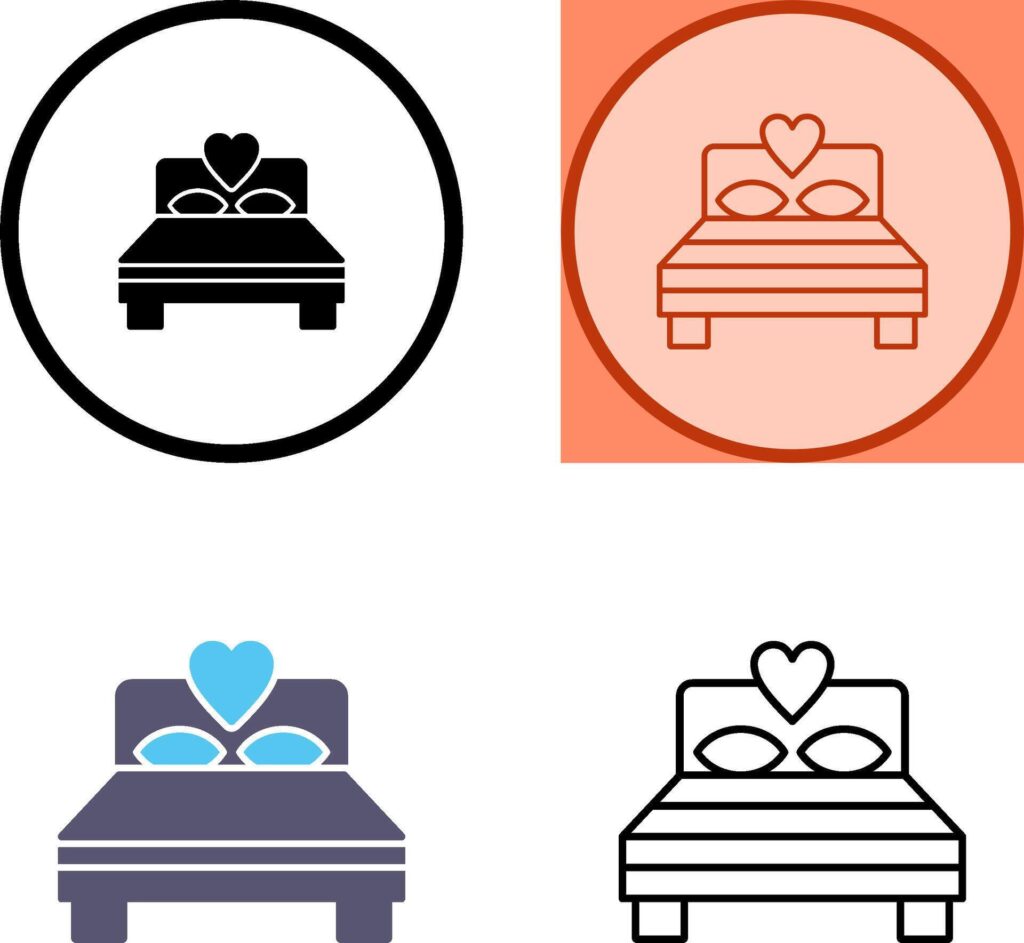 Bedroom Icon Design Stock Free