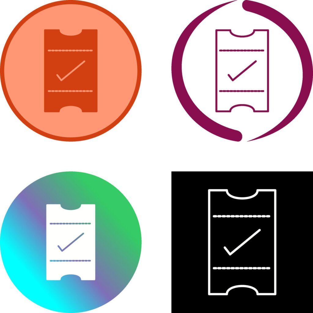 Passes Icon Design Stock Free