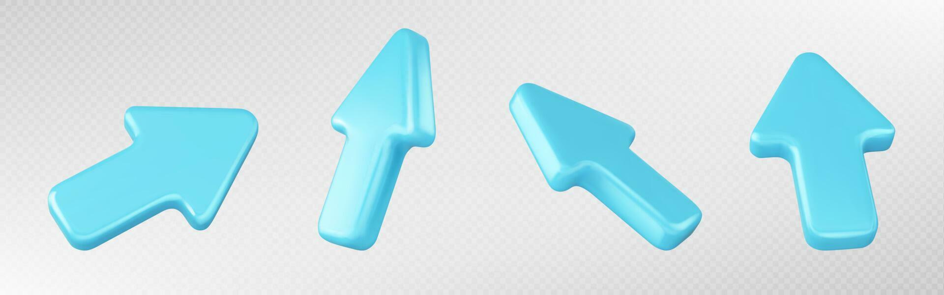 3d render mouse arrow cursor icon to click vector Stock Free