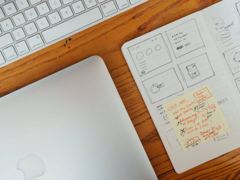 MacBook Wireframe Notebook Sketch Stock Free