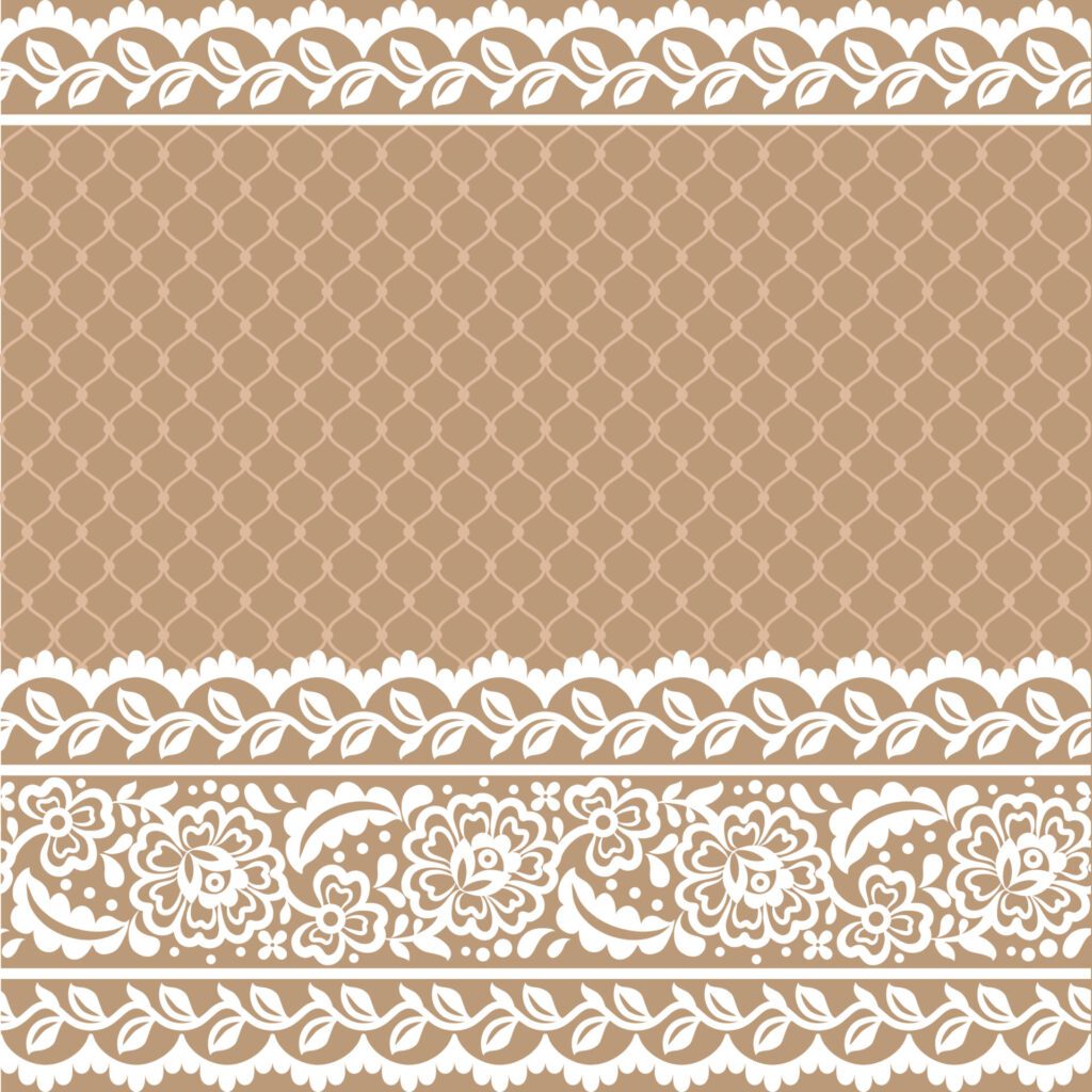 Lace seamless pattern with flowers Free Vector