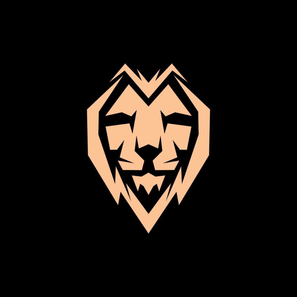 Lion face geometric modern logo Stock Free