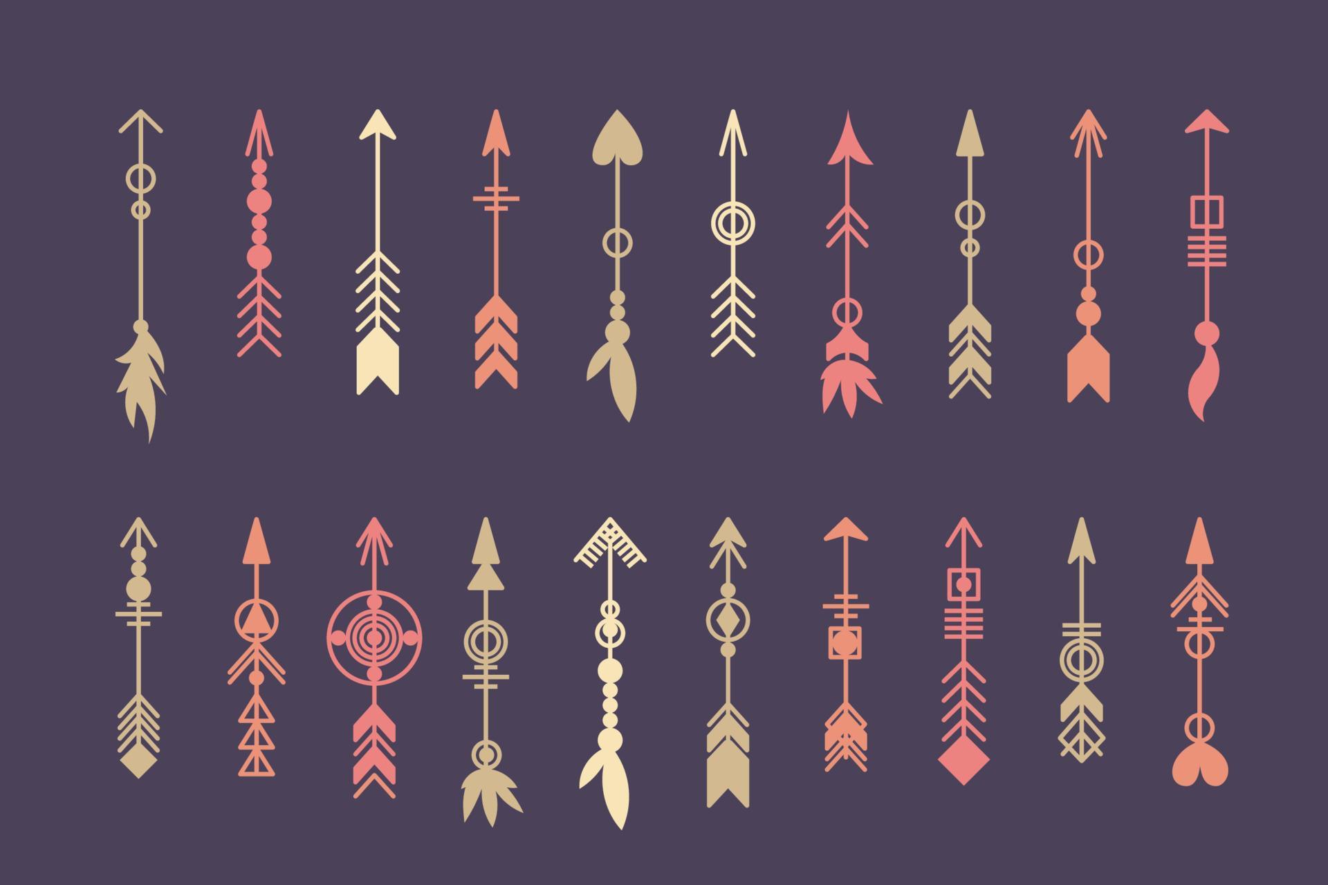 Tribal arrow set. Stock Free