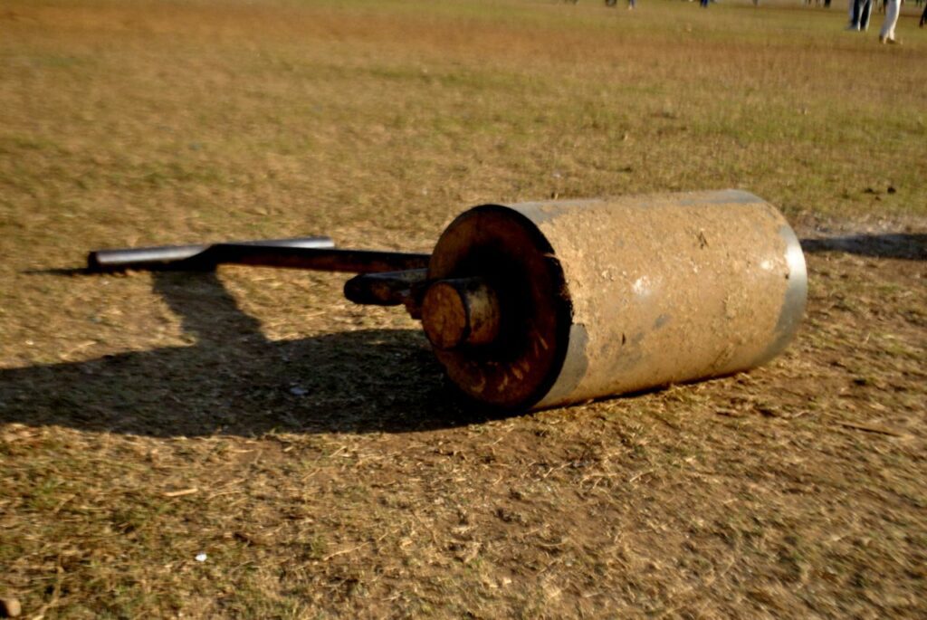 Cricket Pitch Roller Stock Free