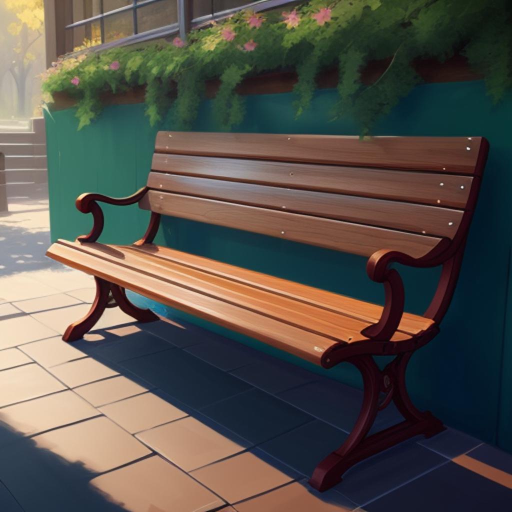 Bench Digital painting, Highly by @ai_generated