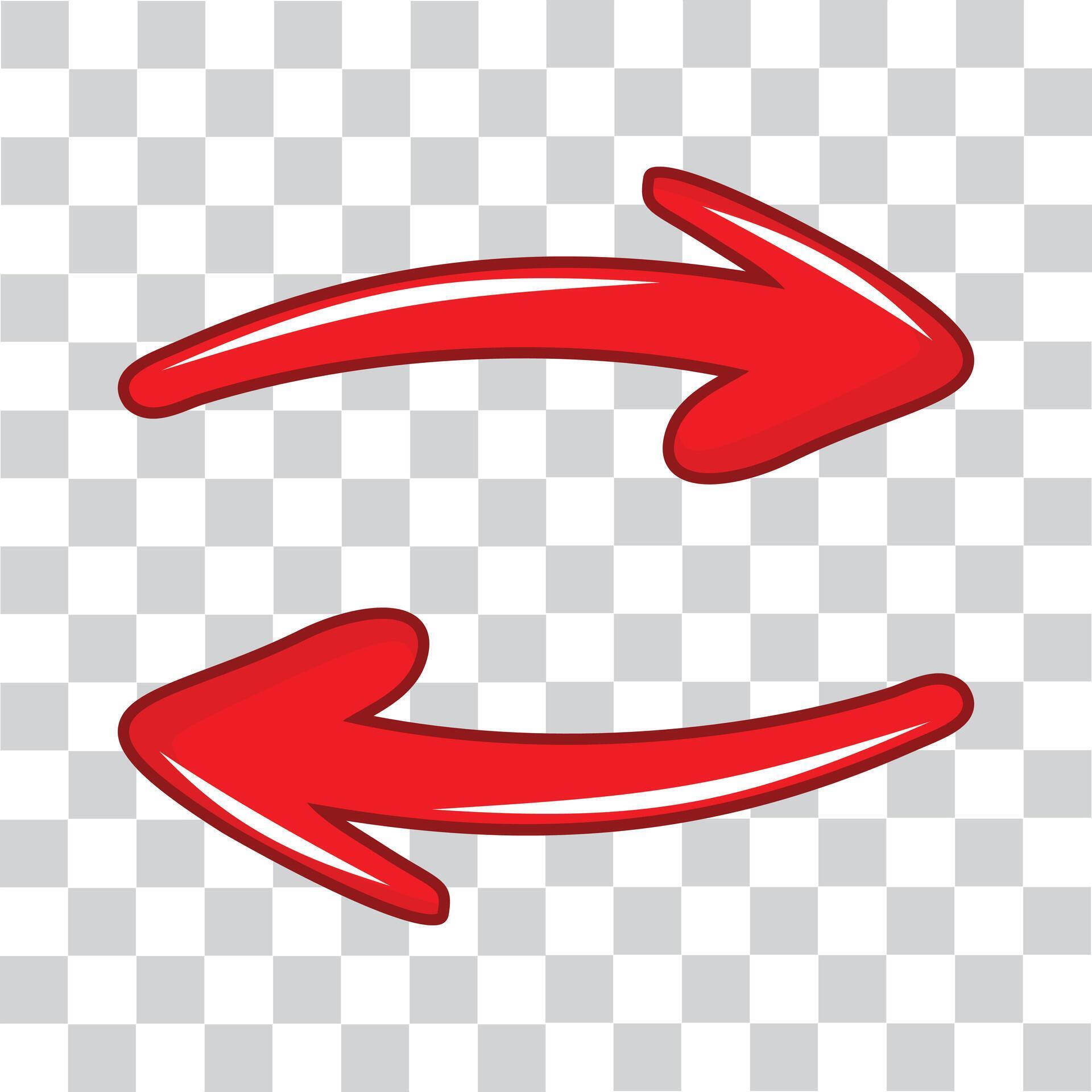 arrow left and right in red color Stock Free