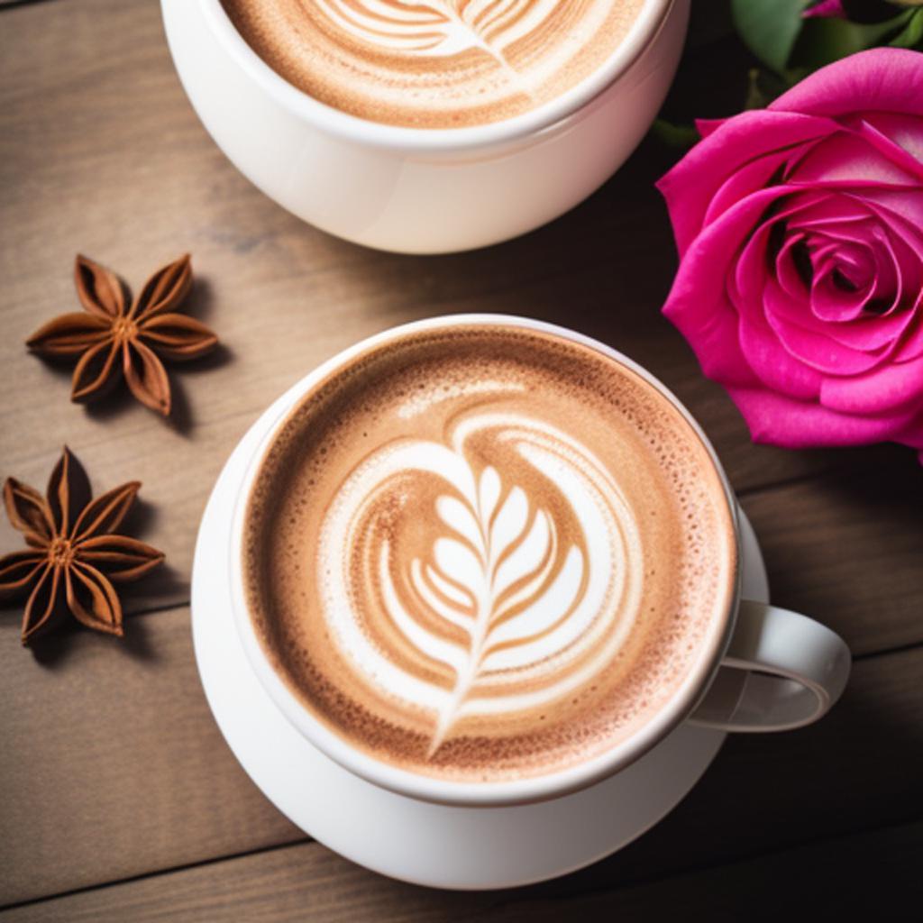 Rose spice latte with by @ai_generated