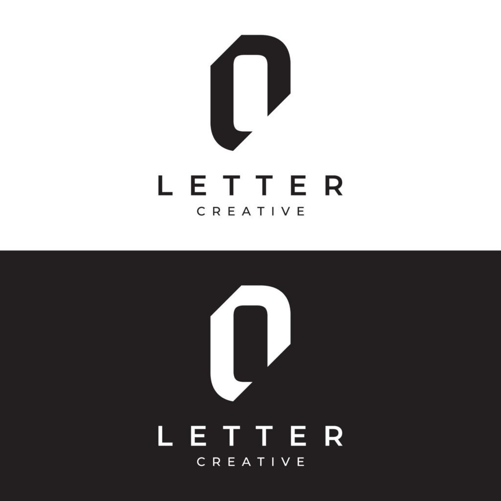 Logo design template abstract element Initial letter O.Symbol of minimalist and modern concept geometric style.Future Logo type. Stock Free