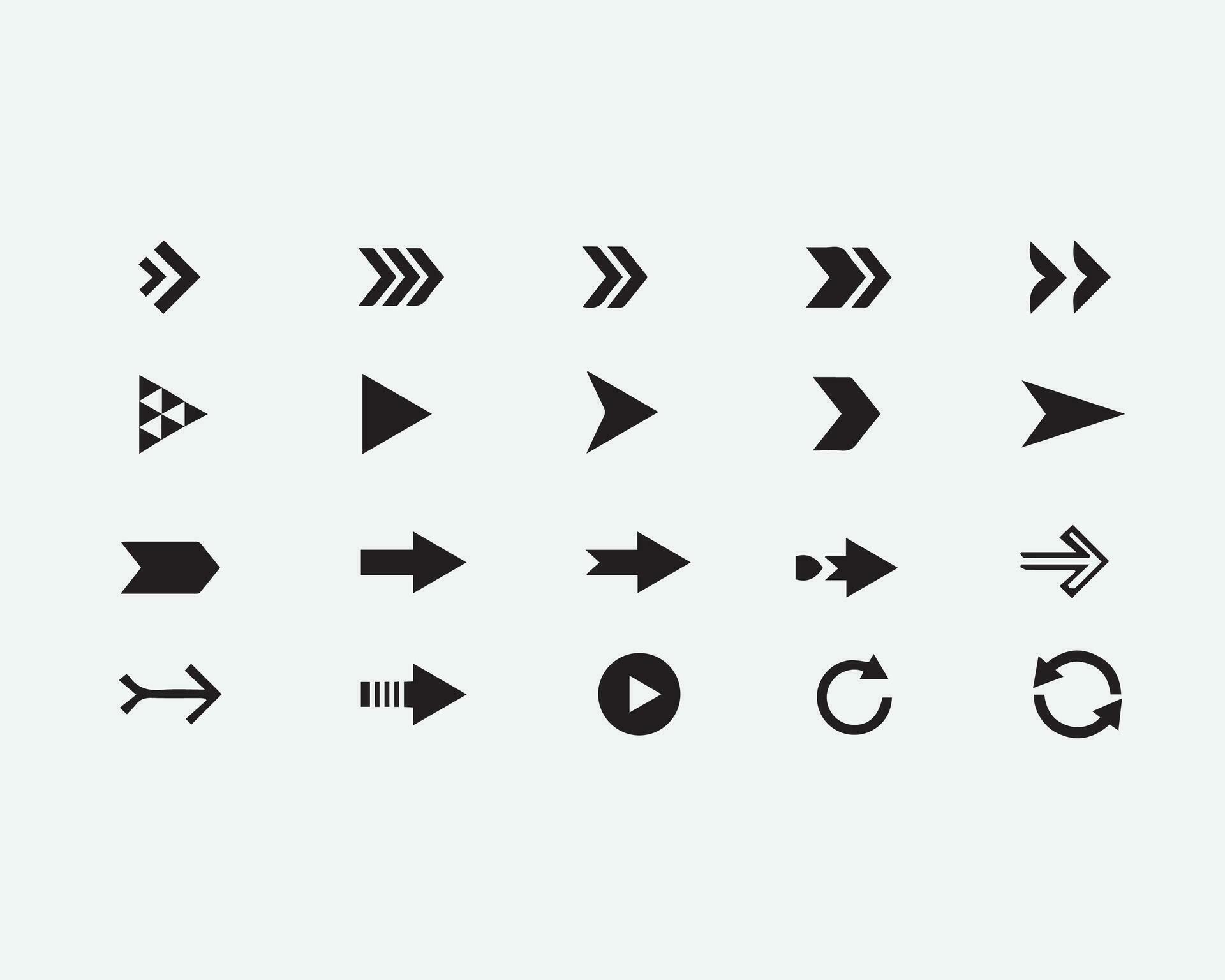 Arrow icon set for business infographics Stock Free