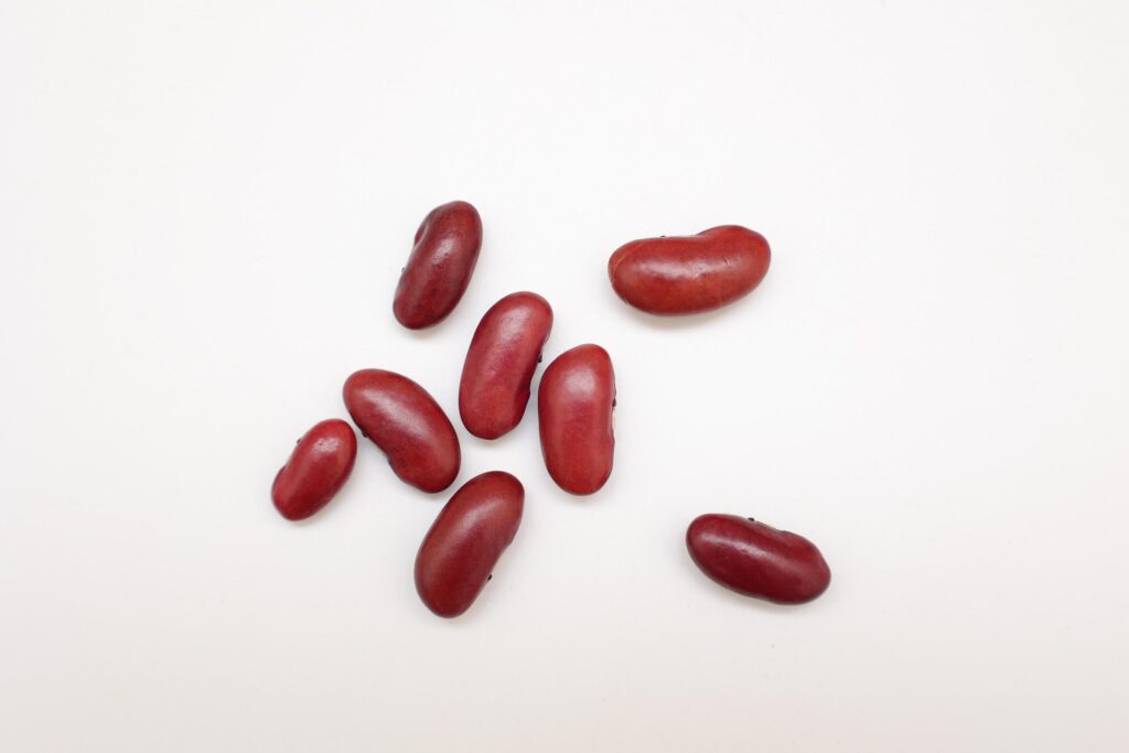 Red beans isolated on white background Stock Free