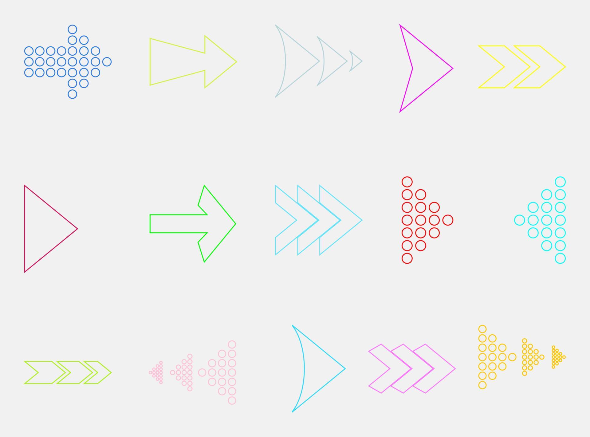 arrow icons collection set Stock Free