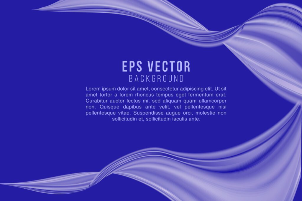 Abstract dark blue curve background with copy space for white text. Modern template design for cover, brochure, web banner and magazine. Free Vector