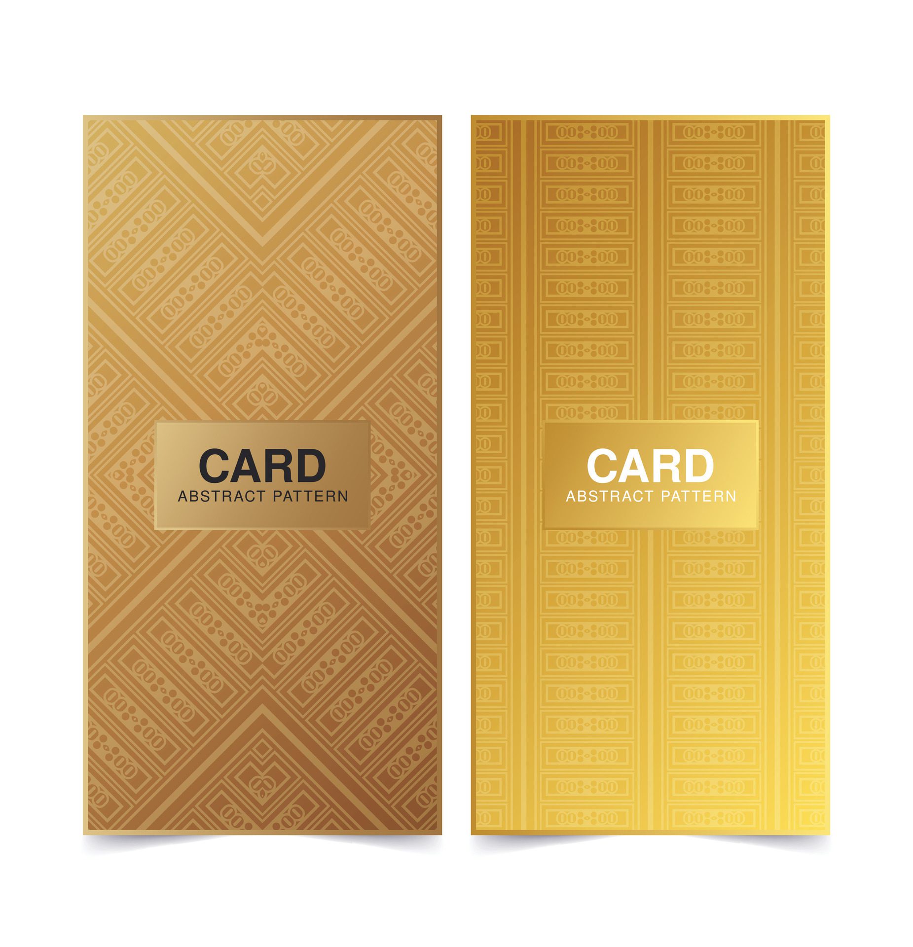 elegant gold pattern card design template Free Vector