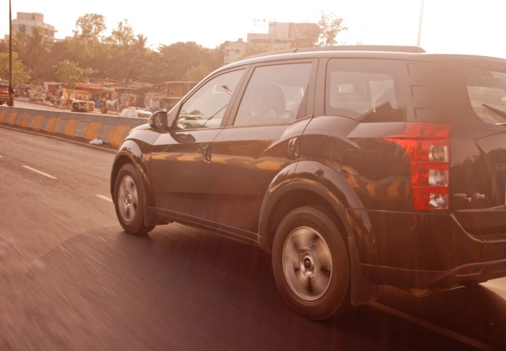 Car Running On Road Stock Free