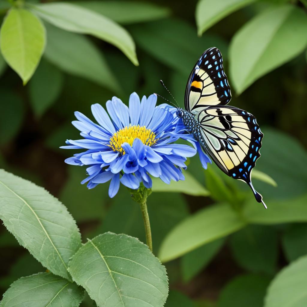 Beautiful butterfly eating nectar by @ai_generated