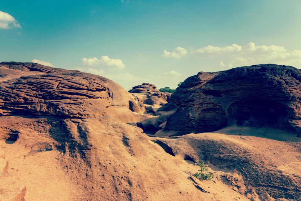 View stone natural in thailand with vintage filter. Stock Free