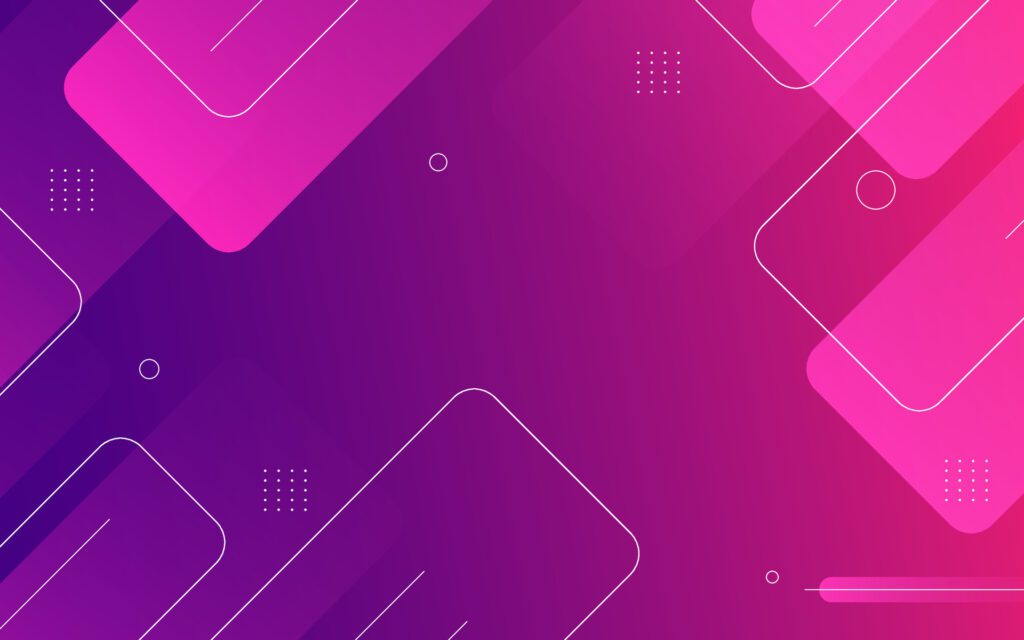 Modern background, geometric style, pink and blue gradation, squares, lines, Memphis abstract Free Vector