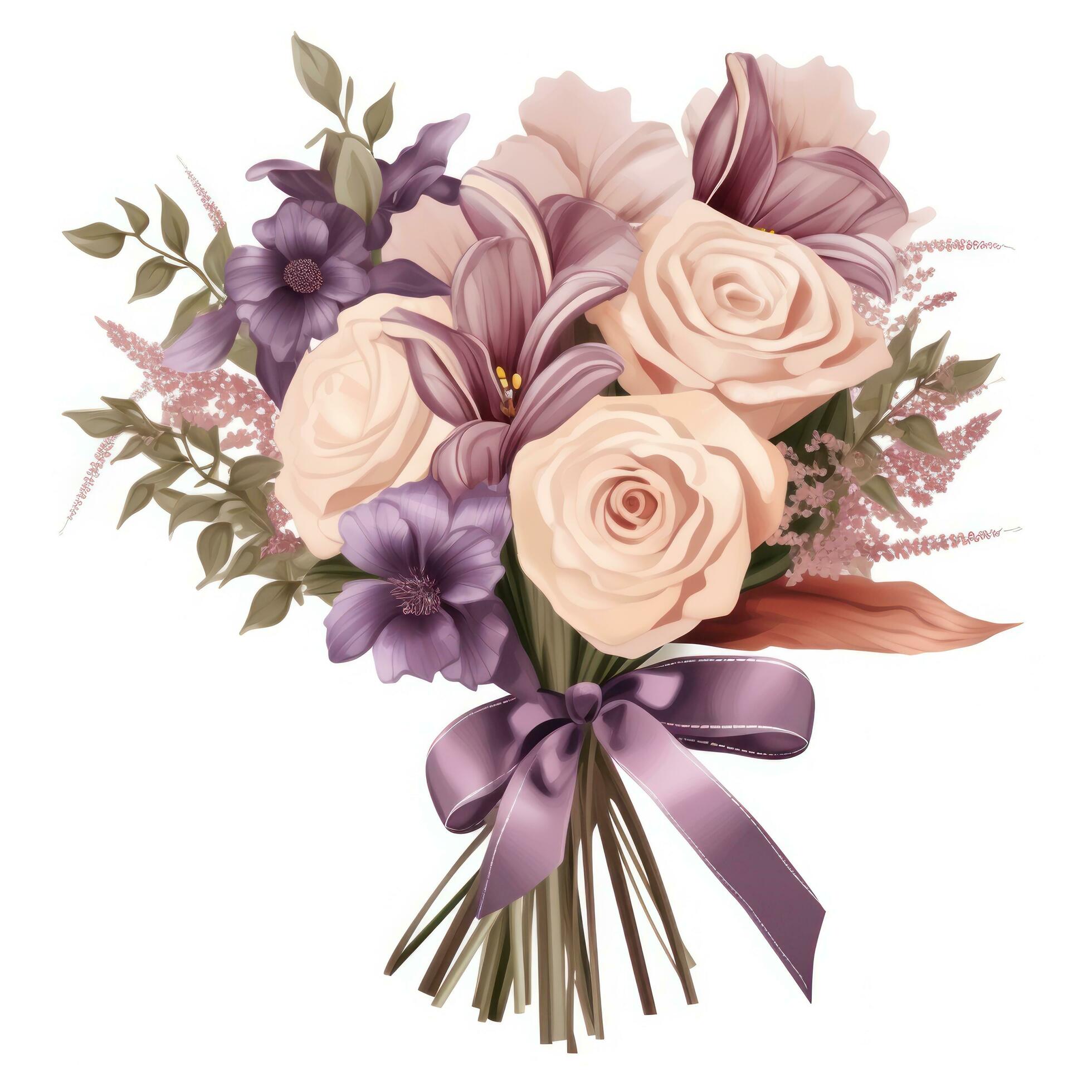 Wedding flower bouquet isolated Stock Free