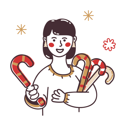 Christmas, sweets, xmas illustration