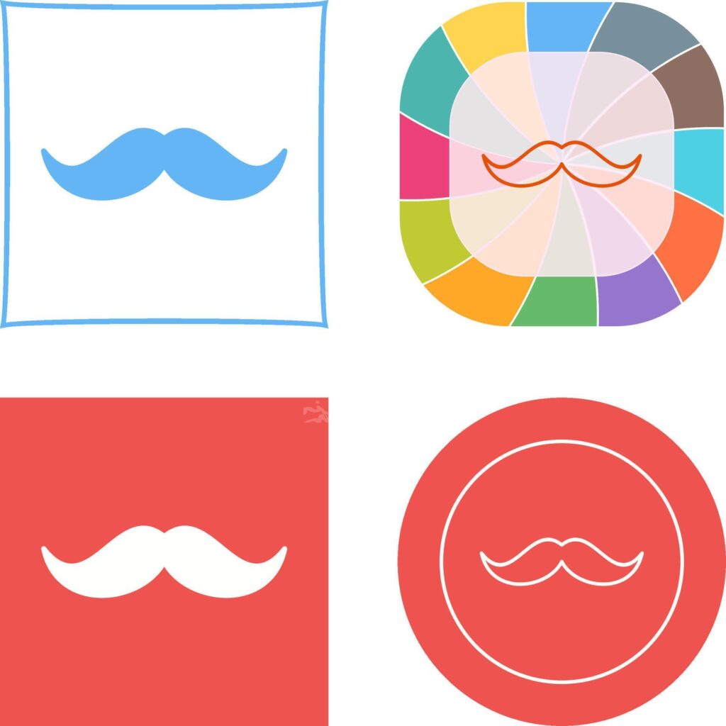 Moustache Icon Design Stock Free