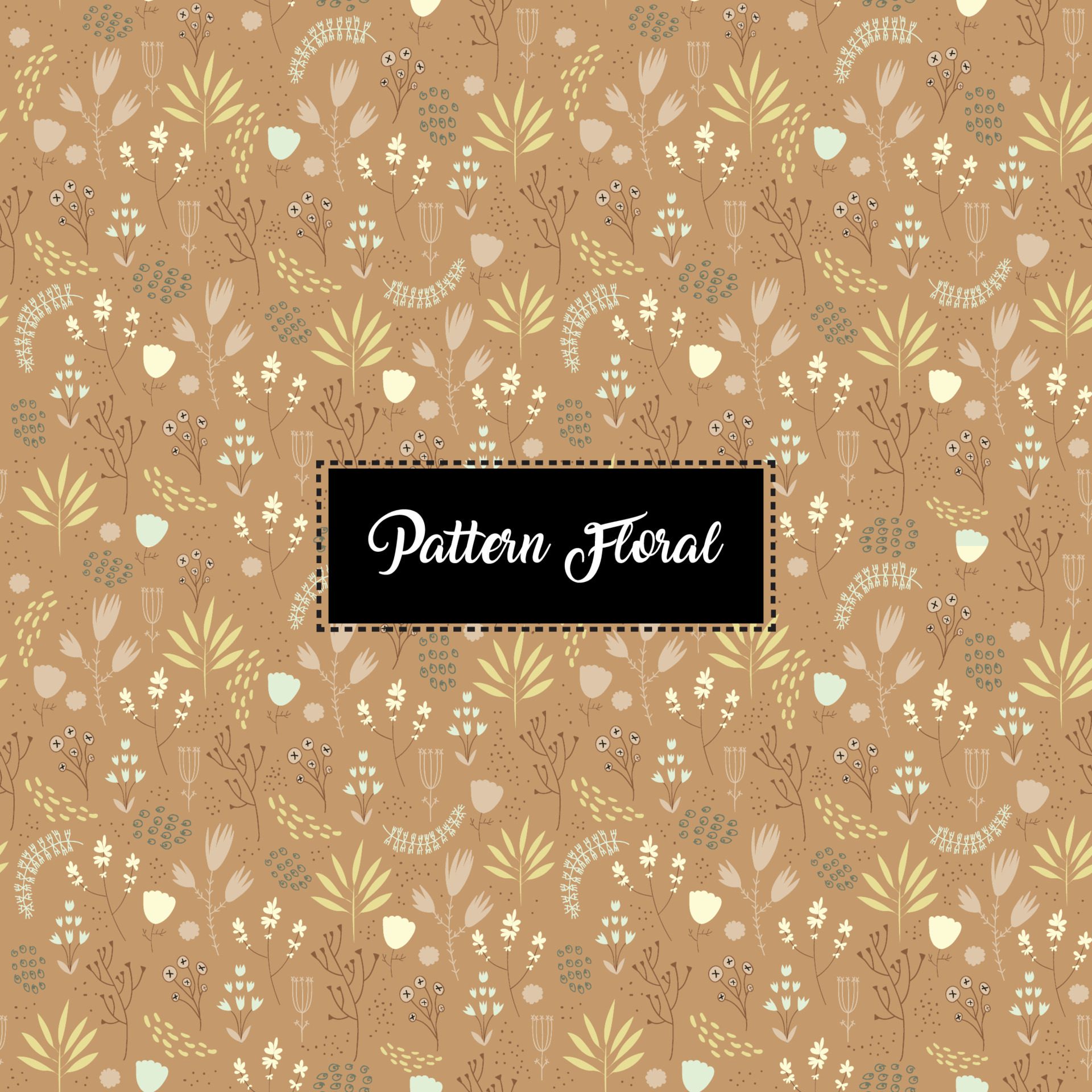 vector background pattern wallpaper seamless texture decoration leaf Free Vector