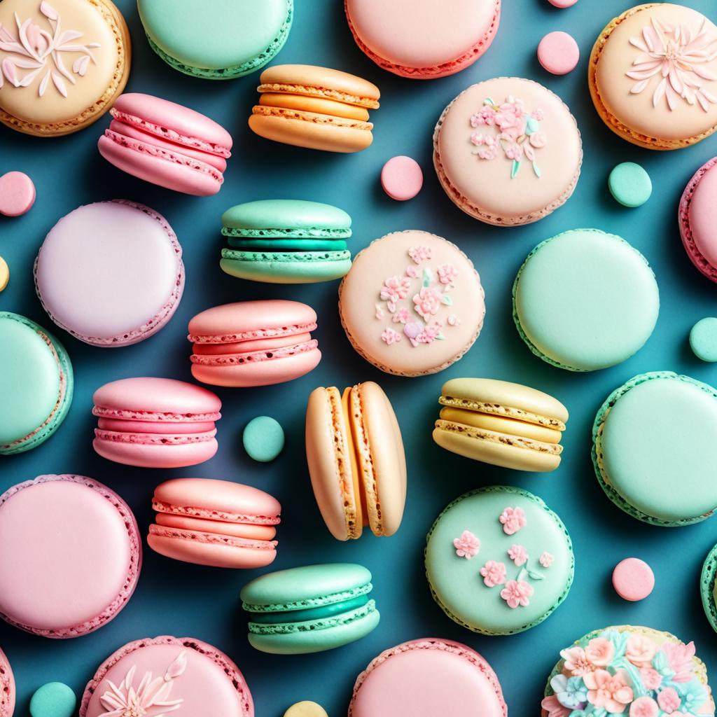 Cute macarons, soft pastel by @ai_generated