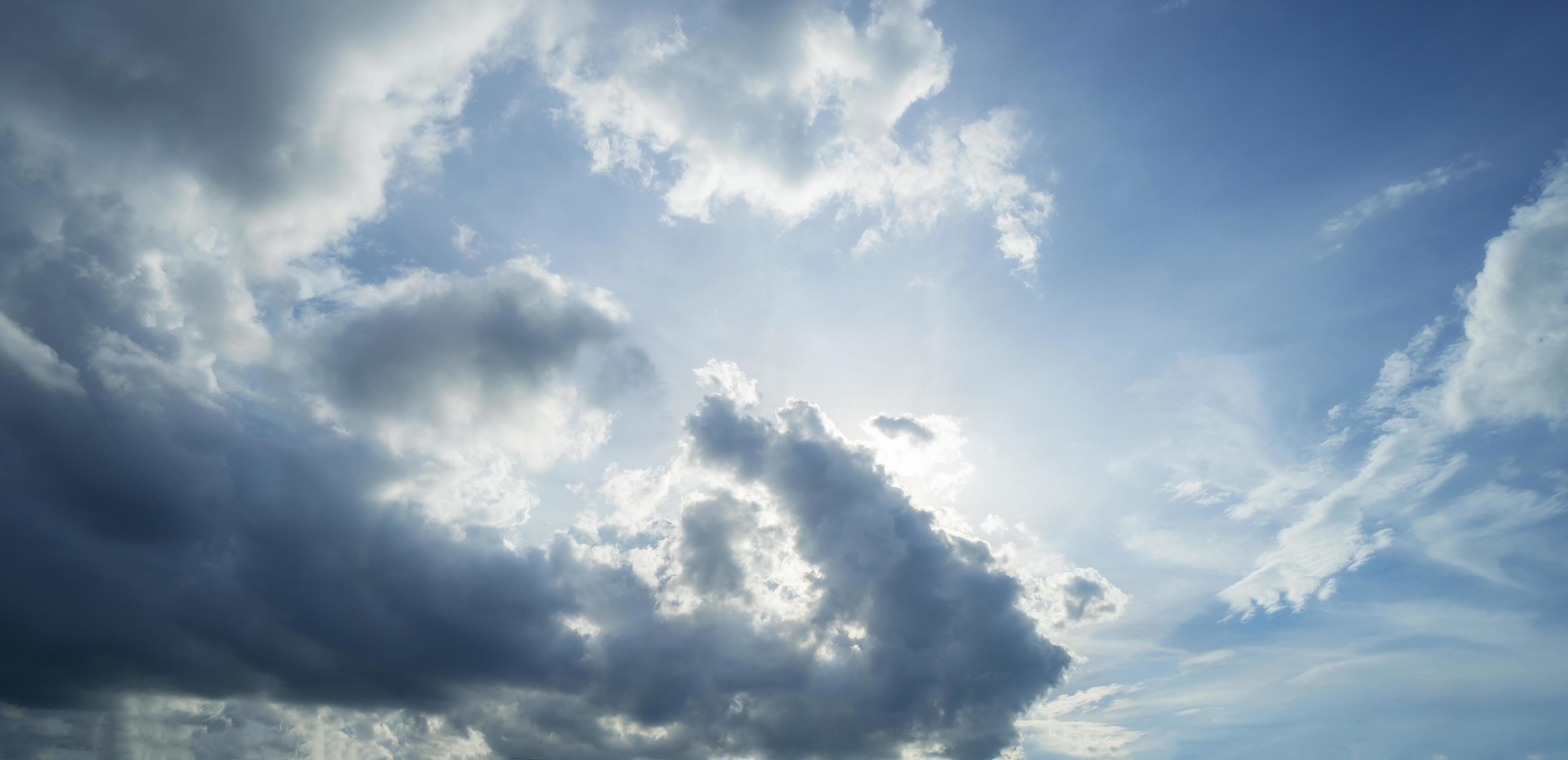 Beautiful blue sky and clouds natural background. Stock Free