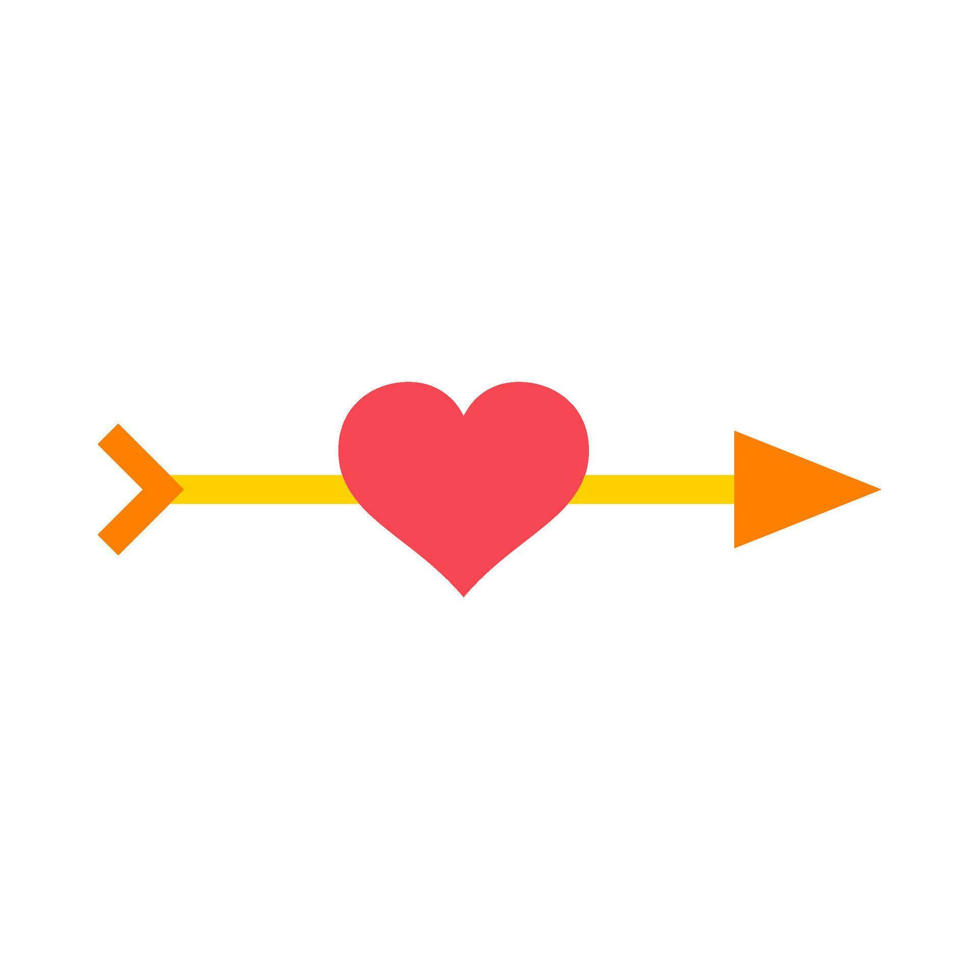 Arrows of love and affection flat illustration Stock Free