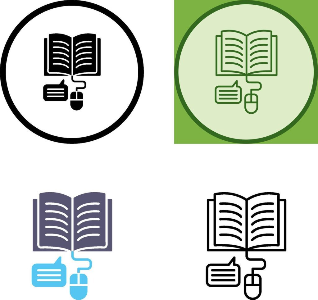 Online Learning Icon Design Stock Free