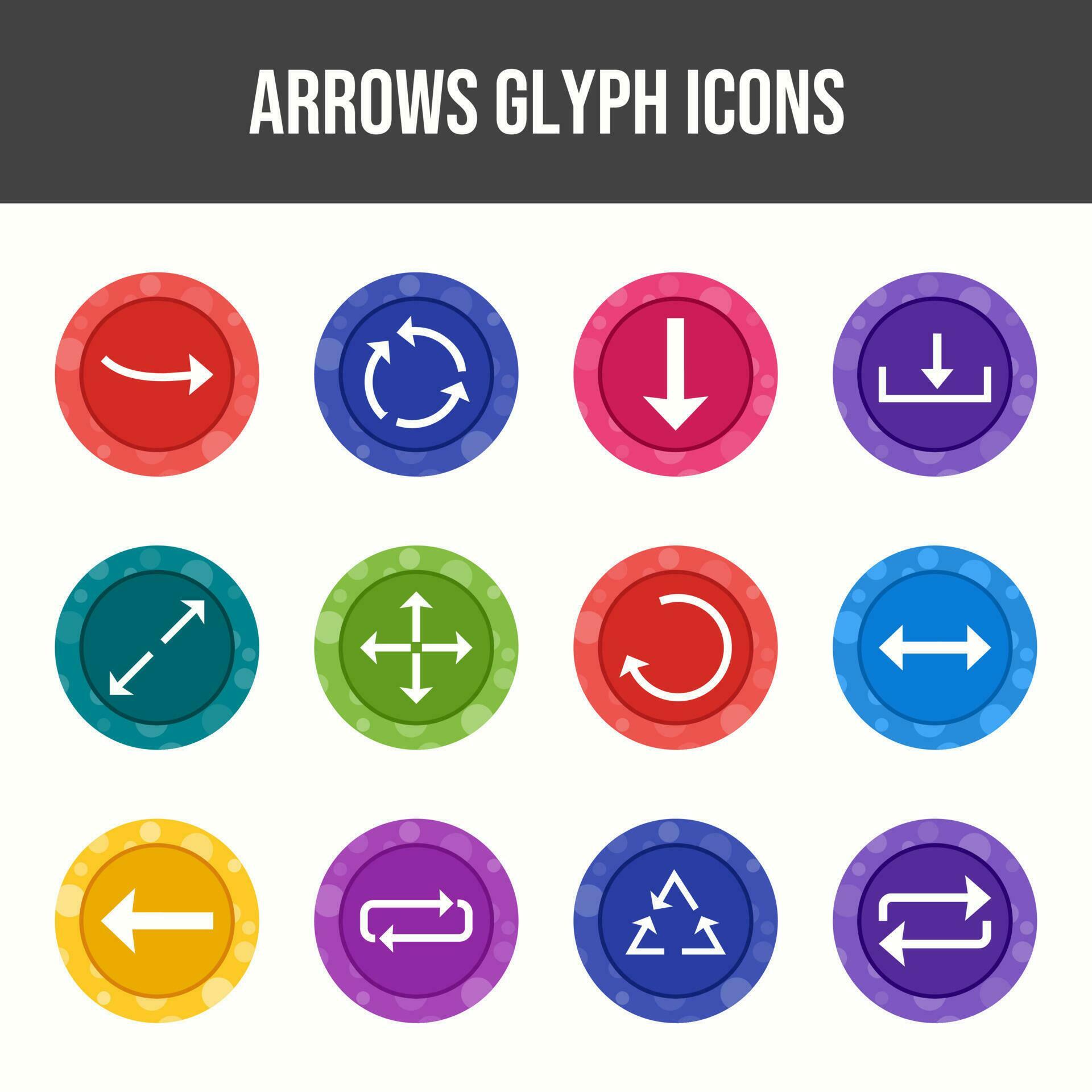 Beautiful Arrows vector icon set Stock Free