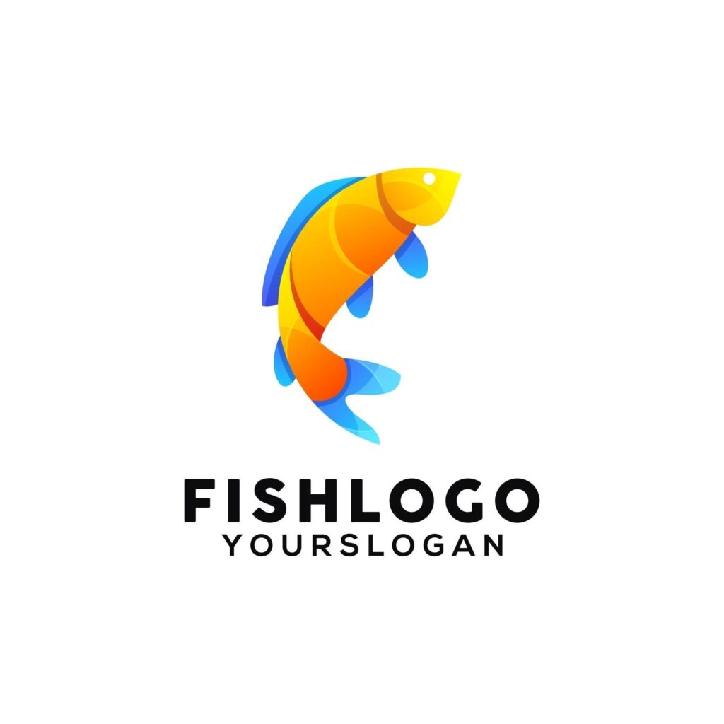 fish colorful logo design template Stock Free