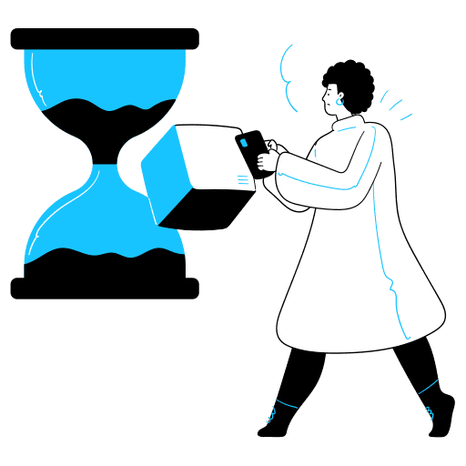 Delivery, time, clock illustration