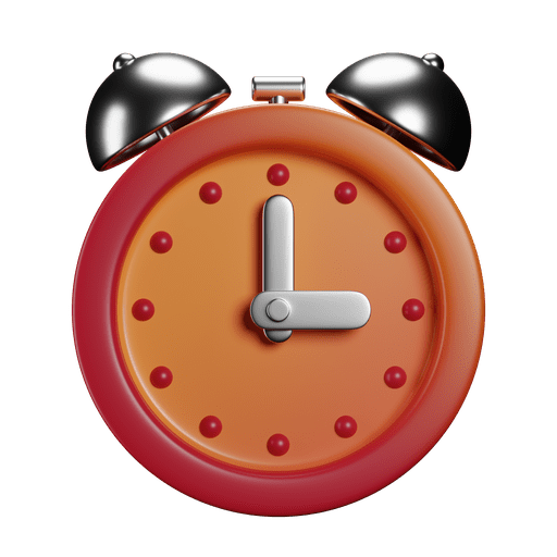 Alarm, clock, watch 3D illustration